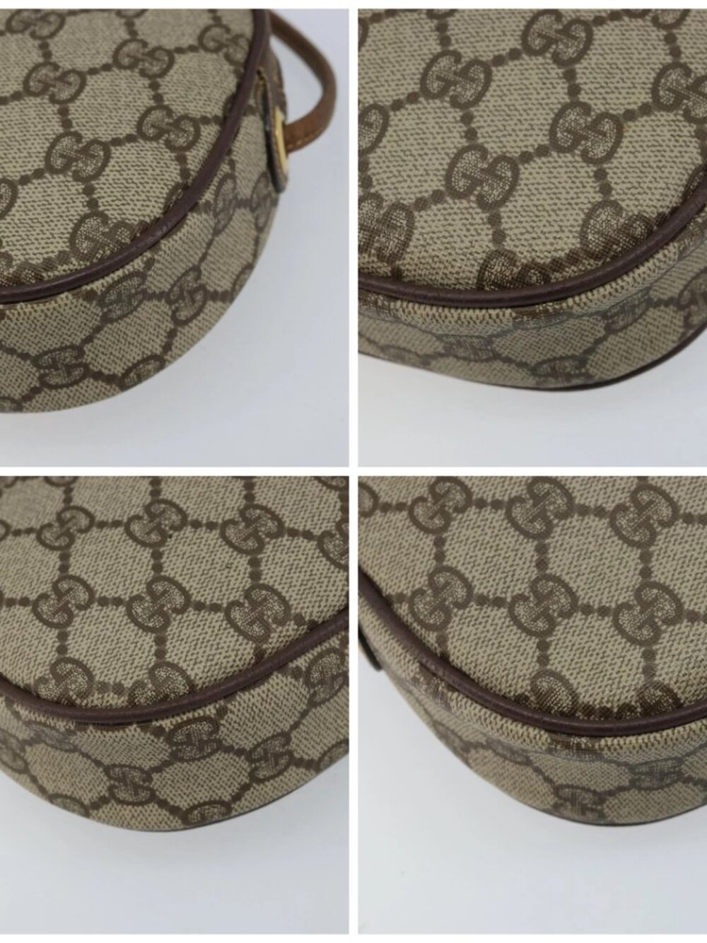 GUCCI GG Supreme Web Sherry Line Bag PVC Beige 007 58 6112 4023 Auth 172298 - Picture 14 of 16